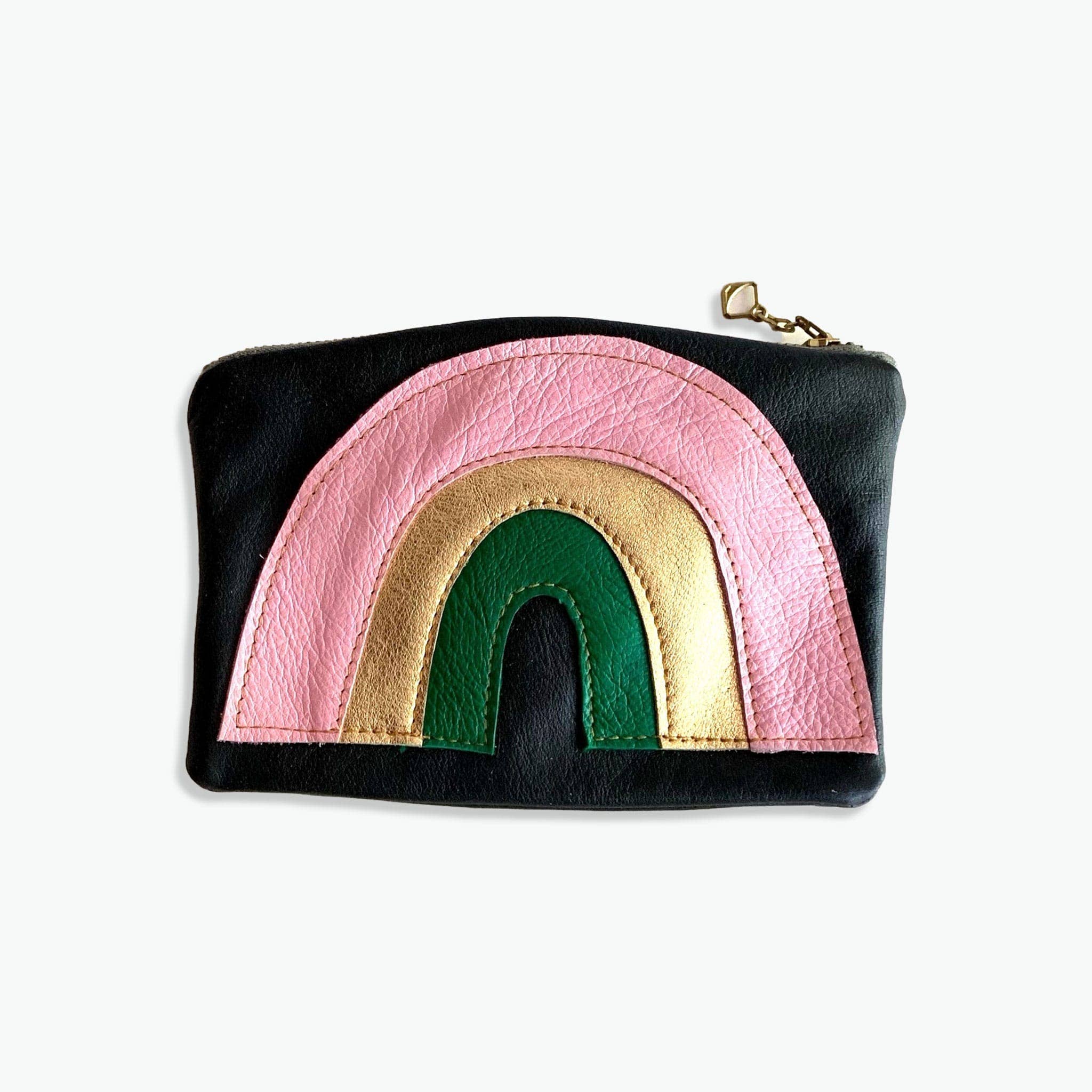 Rainbow Pouch - pinkgoldgreen