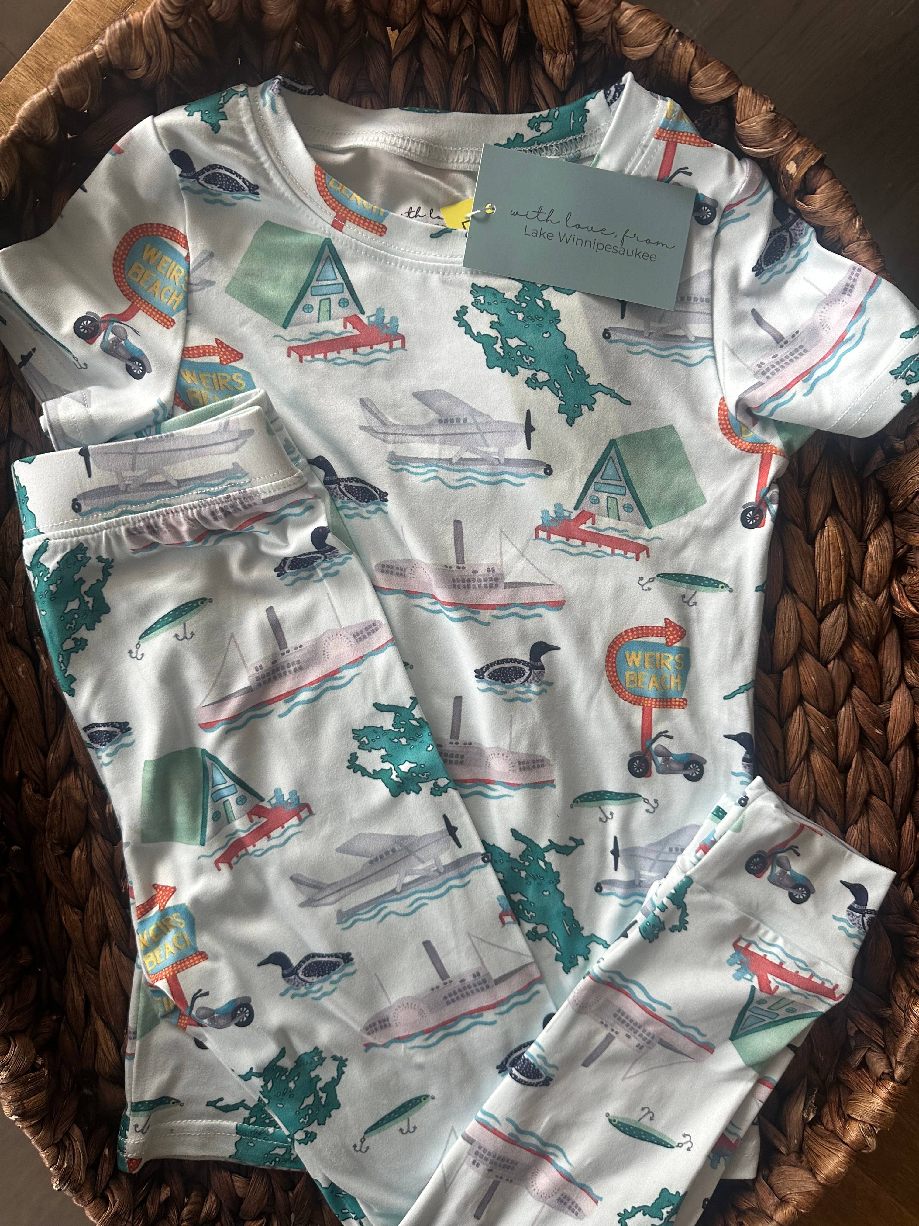 Lake Winnipesaukee Milk Silk Pajamas Toddlers