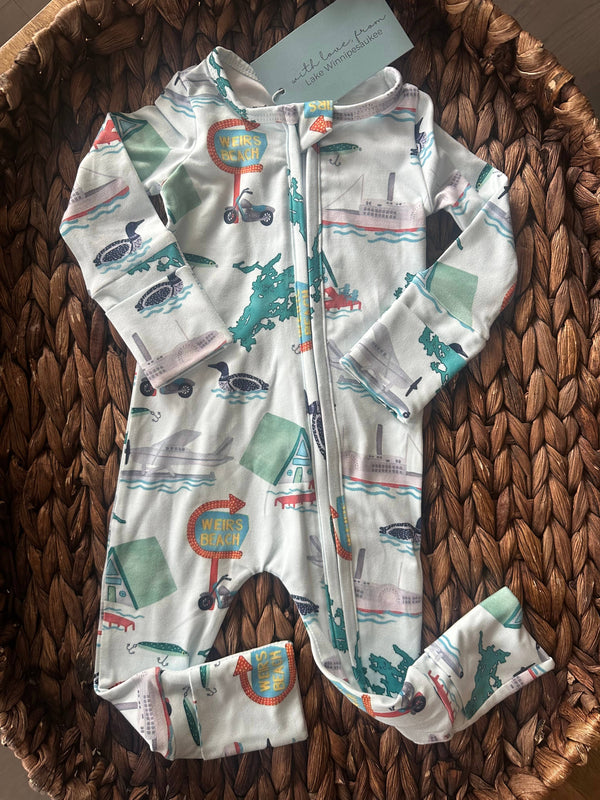 Lake Winnipesaukee Milk Silk Pajamas Babies