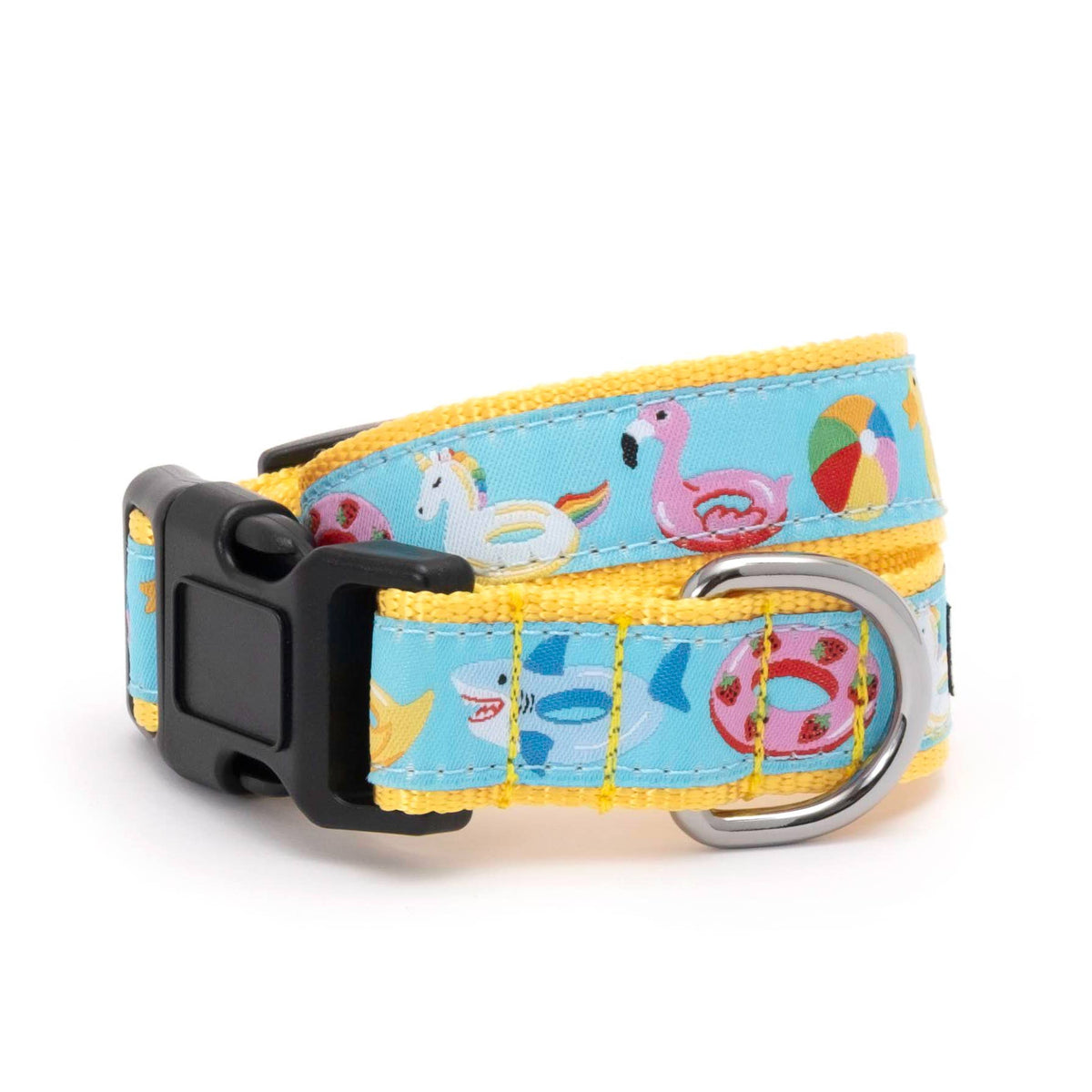 Pool Party Dog Collar: Turquoise / Medium