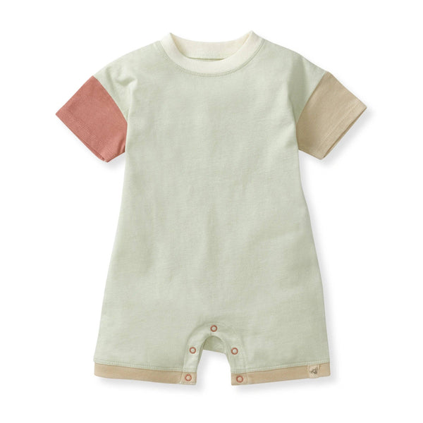 Color Blocked Baby Boy Romper: 3-6M