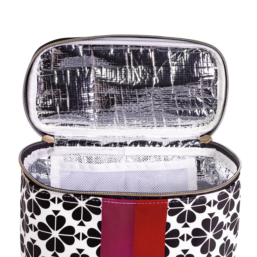 Lunch Tote in Black Spade Flower