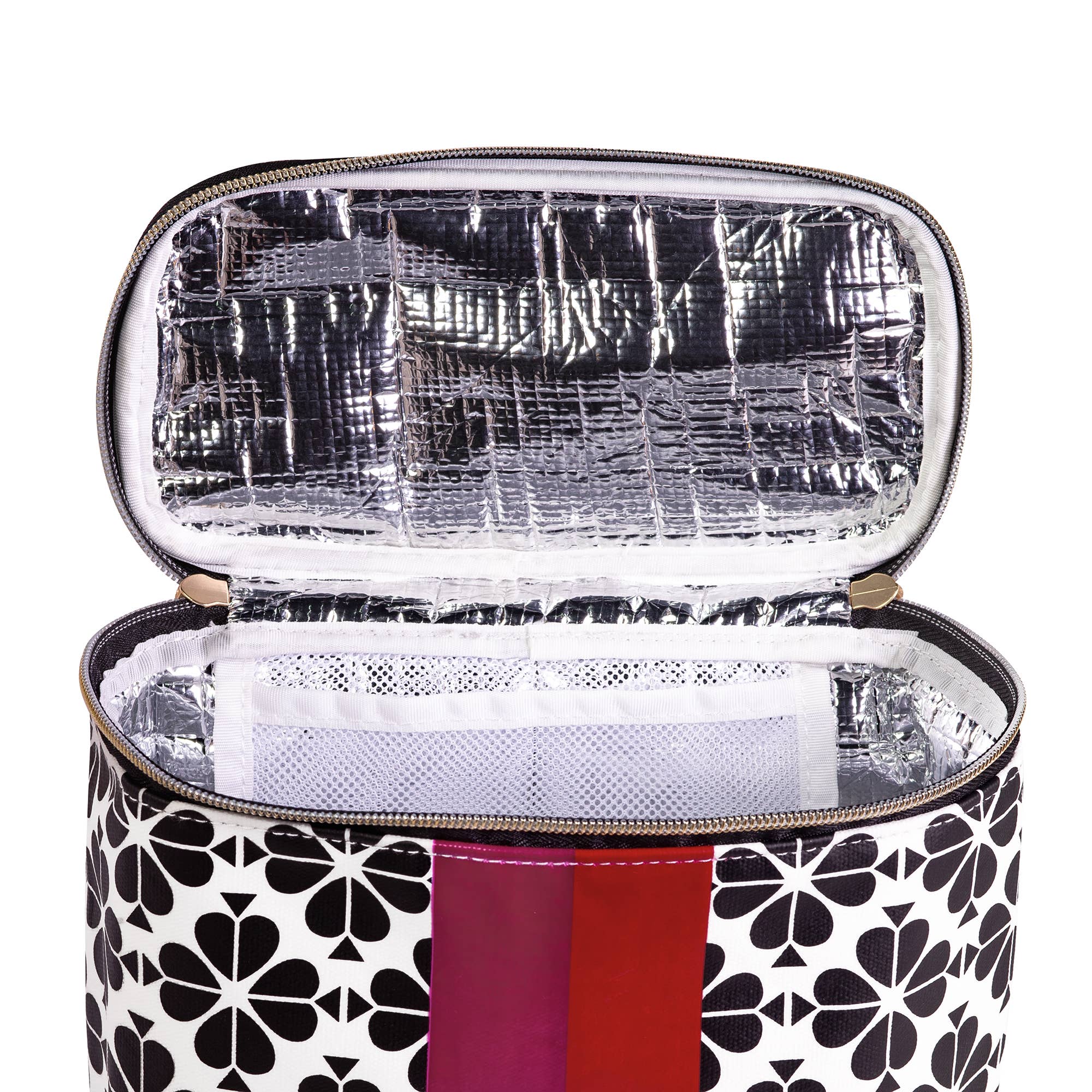 Lunch Tote in Black Spade Flower