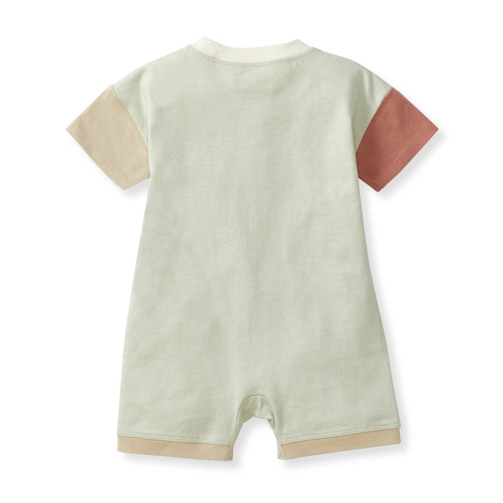 Color Blocked Baby Boy Romper: 3-6M